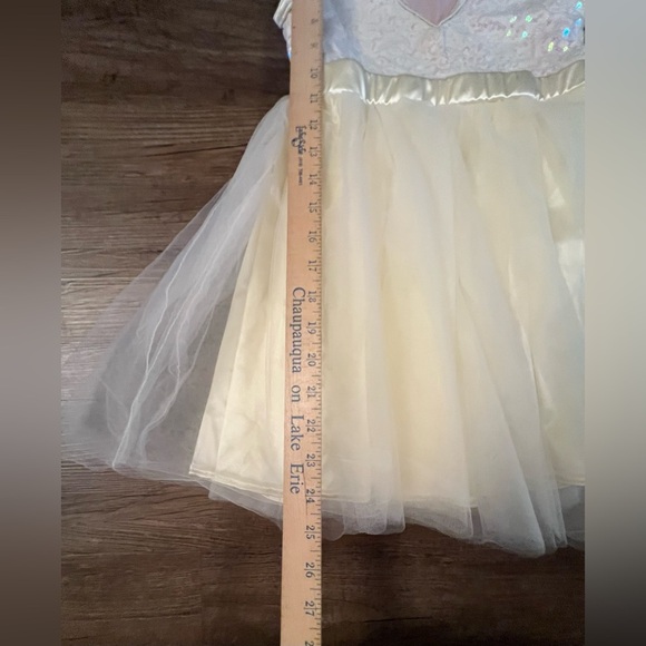 Weissman Dance/Lyrical Costume Dress – Child LC Cream With Sequins C39 - Picture 6 of 7